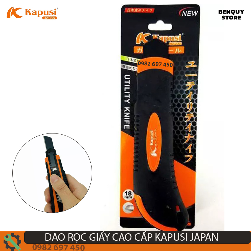 Dao rọc giấy cao cấp kapusi japan k-8747. tặng kèm lưỡi dao siêu sắc, siêu bền.