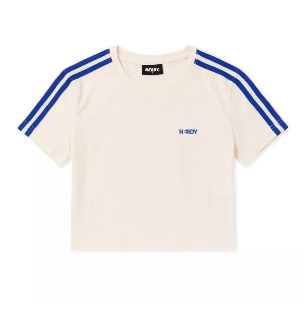 ★2023SS新作★NERDY★Badge Crop T-Shirt Square neck crop tshirt | Collection 2023 | Subdued