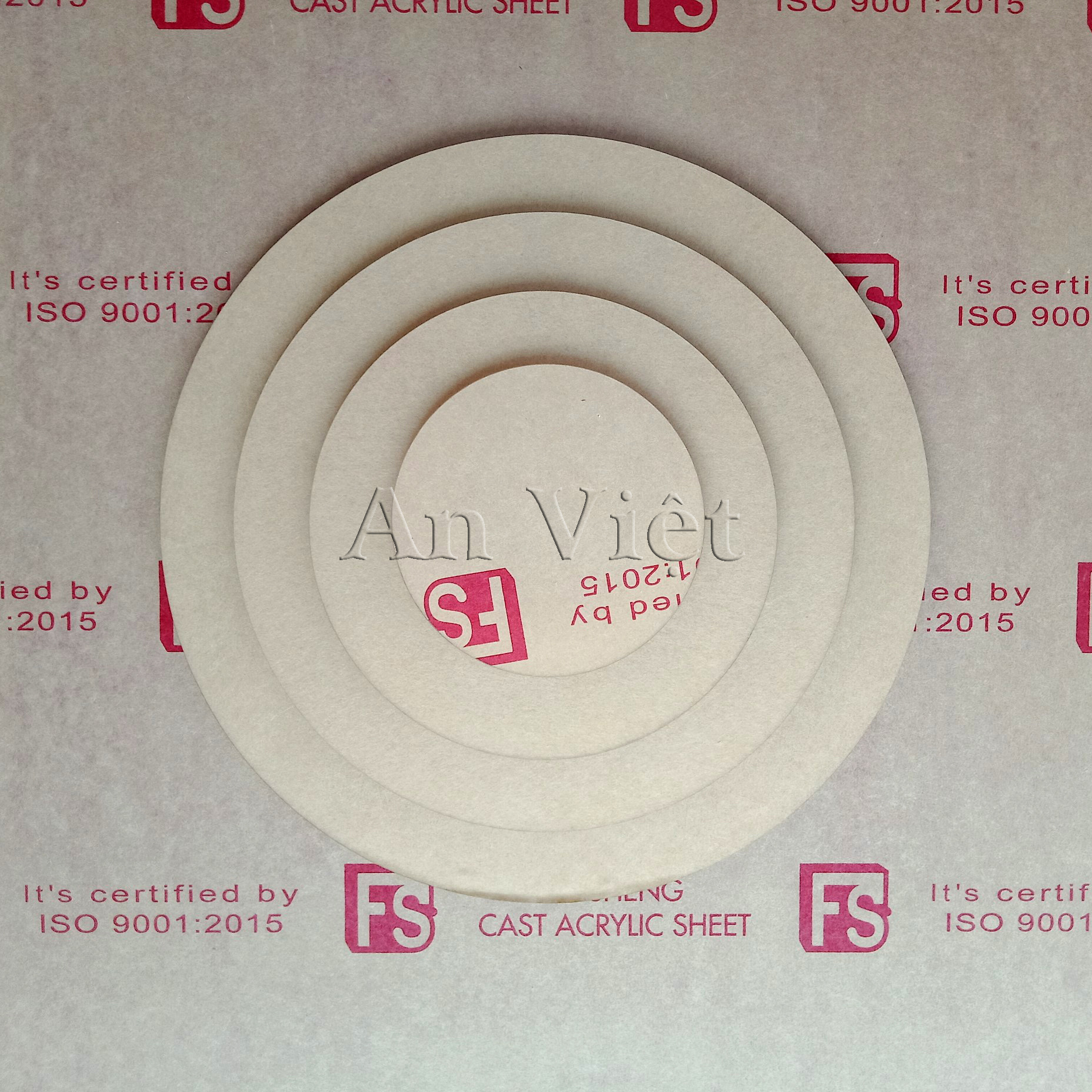 [ 3mm]Tấm mica trong suốt đài loan FS hình tròn đường kính nhiều kích thước để chọn - Có cắt laser theo yêu cầu - tấm mica cứng trong suốt