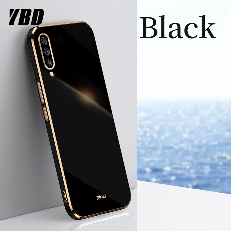 YBD Ốp Điện Thoại Mạ Cho Samsung Galaxy A70S A70 A30S A50 A50S Ốp Bảo Vệ Máy Ảnh Chính Xác Ốp Cạnh Thẳng Sang Trọng