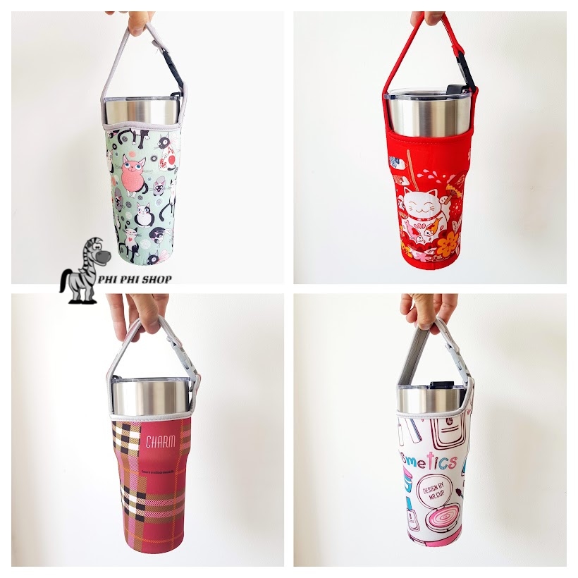 [HCM] Túi đựng ly giữ nhiệt bình giữ nhiệt dung tích từ 600ml - 900ml PK02