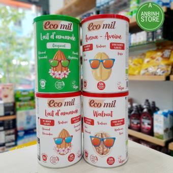 Sữa hạt hữu cơ Ecomil 400g Organic Milk: hạnh nhân, óc chó, yến mạch