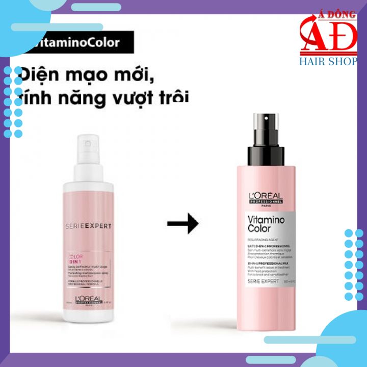 Xịt dưỡng "khóa'' màu tóc nhuộm L'Oreal Série Expert Vitamino Color 10 in 1