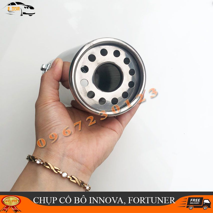 Chụp đuôi bô cổ pô Innova Fortuner, Innova inox