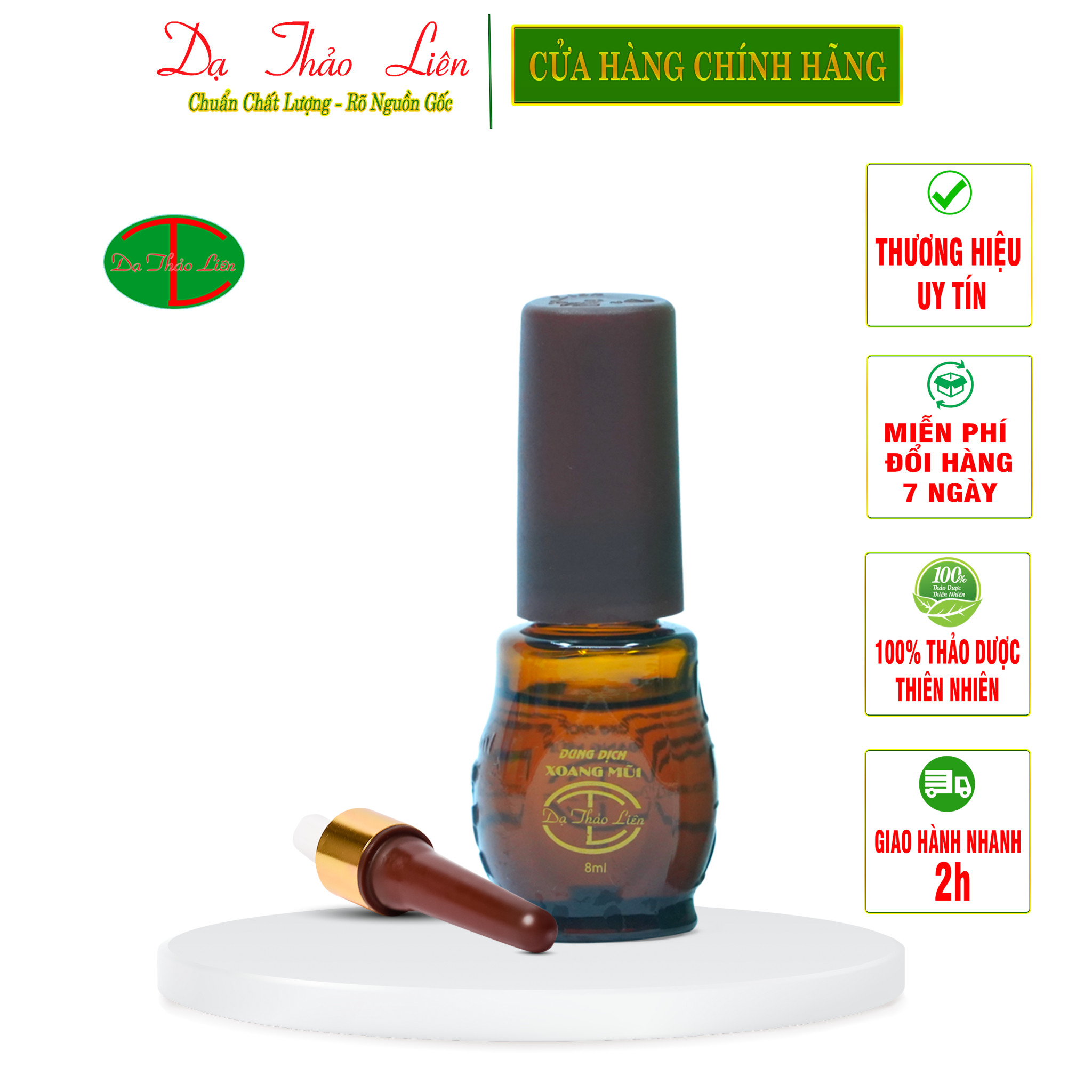 Dung dịch xoang mũi dạ thảo liên 100% thảo dược thiên nhiên 8ml | 100% natural herbal nasal solution 8ml
