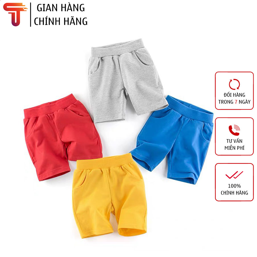 TANOSA Quần bé trai chất cotton da cá thoáng mát dáng đẹp cho bé 3 đến 10 tuổi