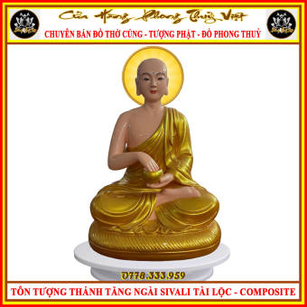 TÔN TƯỢNG THÁNH TĂNG TÀI LỘC SIVALI MÀU NHŨ VÀNG CAO 30CM VÀ 50CM