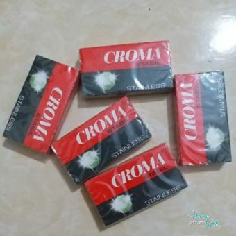 Lưỡi lam BIC Chrome Platinum (Hộp 5 lưỡi) / Dao lam Croma [Hộp 10 lưỡi] Hộp Lưỡi Dao Cạo Gillette Super Thin 5 lưỡi