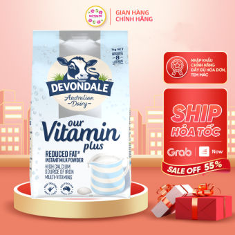 Sữa bột devondale vitamin plus 1kg bổ sung 14 loại vitamin tổng hợp giúp bé cao lớn phát triển trí thông minh