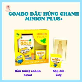 Combo dầu húng chanh minion plus Dr.Maya (dầu húng chanh 30ml kèm sáp ấm 20g)