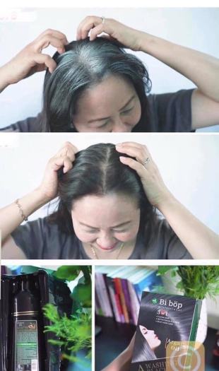 DẦU GỘI ĐEN/NÂU TÓC BIBOP NHUỘM PHỦ BẠC THẢO DƯỢC  NHUỘM TÓC TẠI NHÀ AN TOÀN