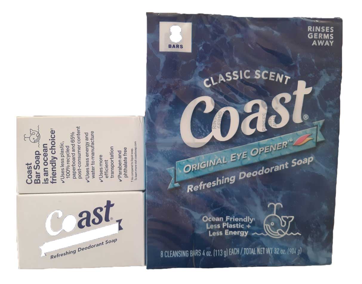 Lốc 8 cục Xà Bông Coast 113g - USA
