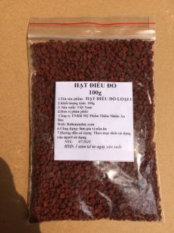 Hạt ĐIỀU ĐỎ (Hạt CARI) tạo màu 100g