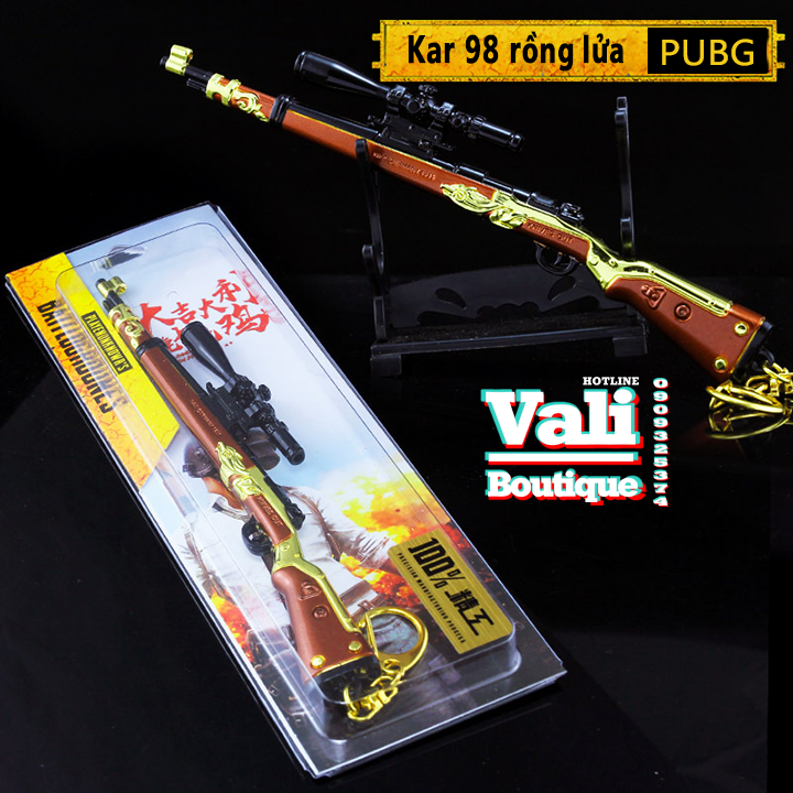 Móc khóa mô hình game PUBG - K98 Rồng Lửa - 18cm