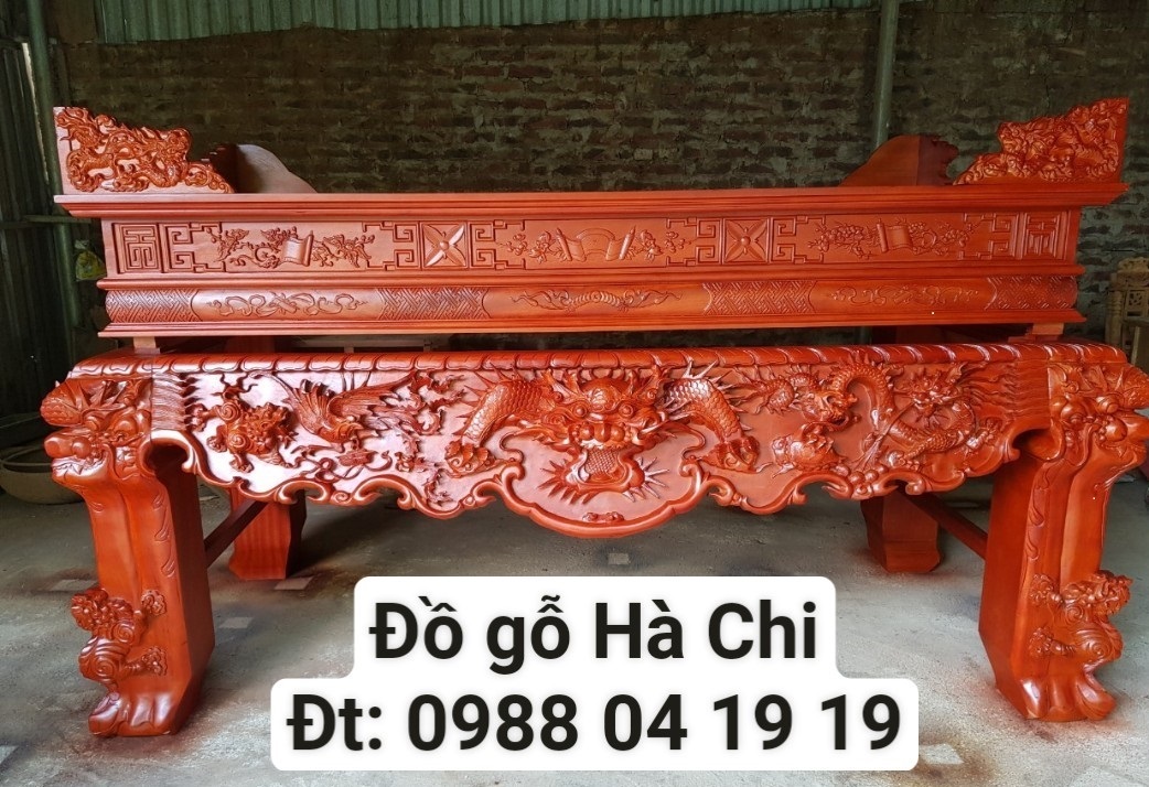 Sập thờ chân 22 2m17x107 gỗ gụ