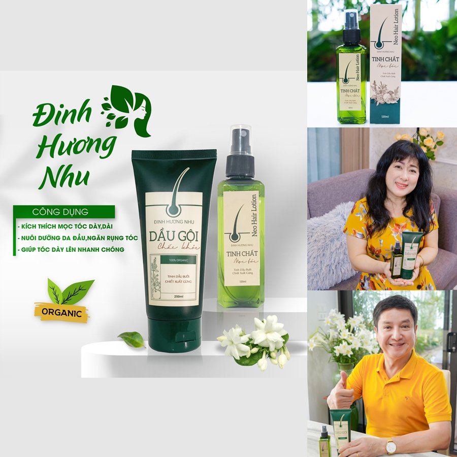 Combo mọc tóc đinh hương nhu - xịt tóc + dầu gội - kích mọc tóc, ngăn hói