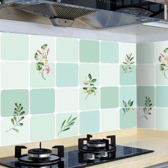 Decal dán bếp tráng nhôm - Hoa Lá Xanh