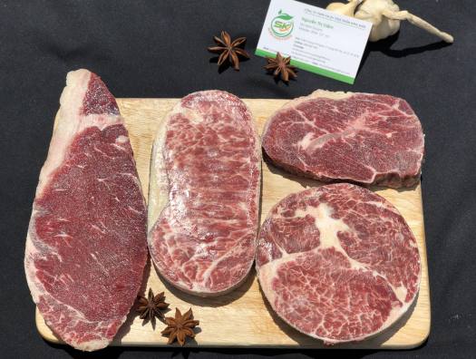 HCM - Thăn Lưng Bò Canada cắt dày 2cm khay 500gr - Dùng Steak, Lúc Lắc- Giao nhanh.