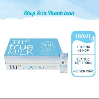 Thùng 48 Hộp Sữa Tươi Tiệt Trùng TH True MILK KHÔNG ĐƯỜNG 180ml.