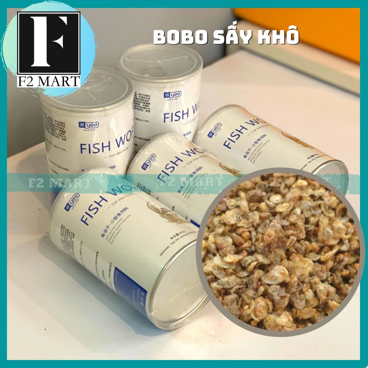 Bobo sấy khô -Thức ăn cực dinh dưỡng cho cá cảnh, cá bột- hộp 80Gr