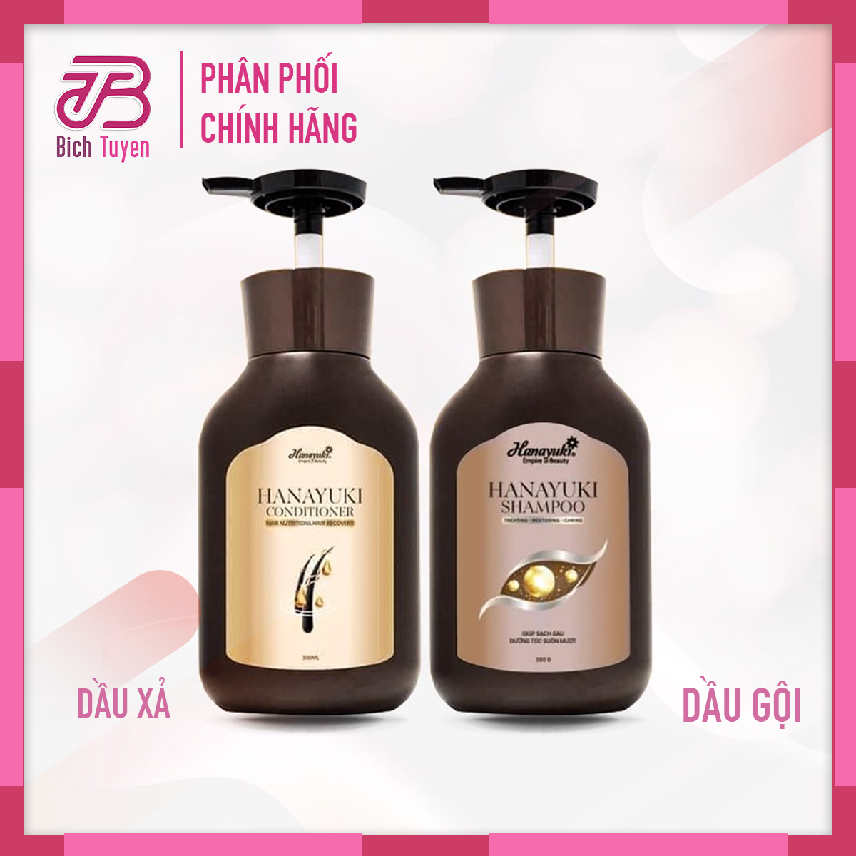 HANAYUKI Combo Dầu Gội & Dầu Xả Thảo dượᴄ Siêu Mượt Phục Hồi Rụng Tóc Hanayuki Shampoo & Hanayuki Co
