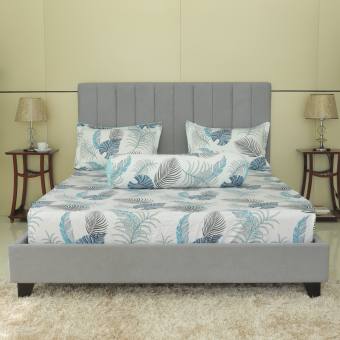 Bộ Ga Gối Cotton Hometex 180x200x25cm - Bộ Drap Gối Bọc Nệm Vải Cotton Hoa Hometex - CTY May Thiên Hà