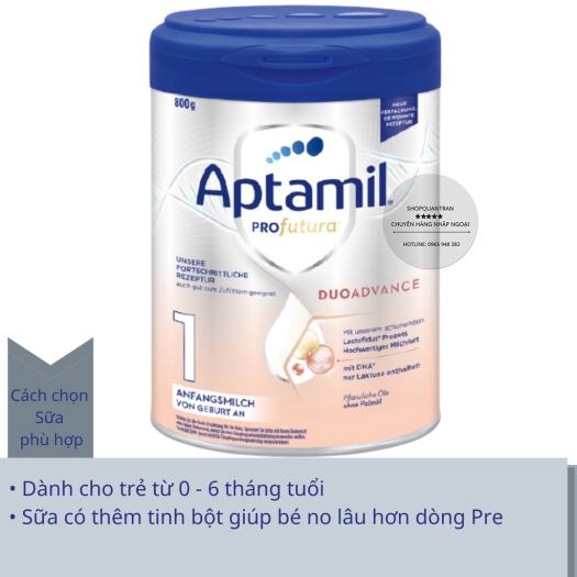 Sữa Aptamil Đức Bạc Pre,1,2 (Date 2025 Mẫu Mới) 800G Chính Hãng Giá Tốt