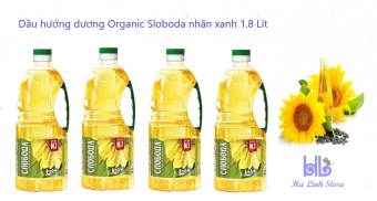 Dầu hướng dương hữu cơ Sloboda nhãn xanh 1.8 lít, hàng nhập khẩu (date tháng 07/2024)