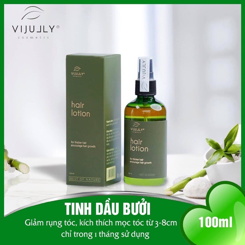 Xịt dưỡng tóc Hair Lotion, Tinh dầu bưởi Vijully, Ngăn Ngừa Rụng Tóc, Kích Thích Mọc Tóc, 100ml
