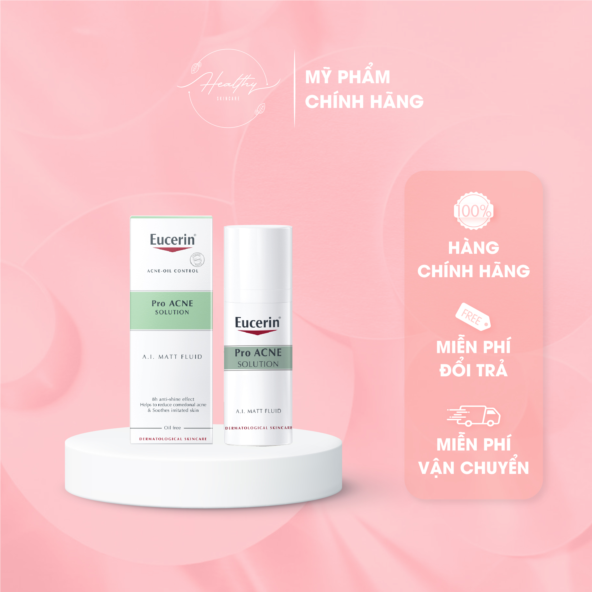 Kem dưỡng kiểm soát dầu giảm mụn eucerin pro acne a.i matt fluid 50ml – 69691 - healthy