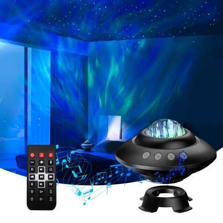 LinBii Star Projector Night Light with Bluetooth Speaker and Remote