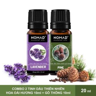 Combo 2 Tinh Dầu Nguyên Chất Nomad: Tinh Dầu Hoa Oải Hương (10ml) + Tinh Dầu Gỗ Thông (10ml)