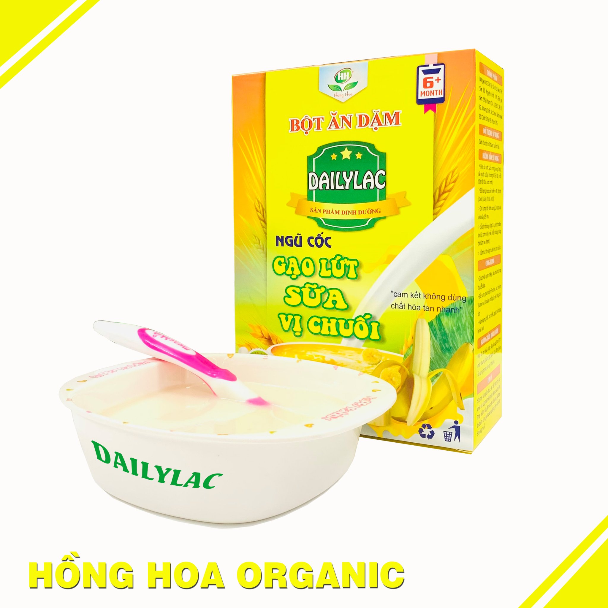 Bột ăn dặm ngũ cốc gạo lứt sữa vị chuối DAILYLAC