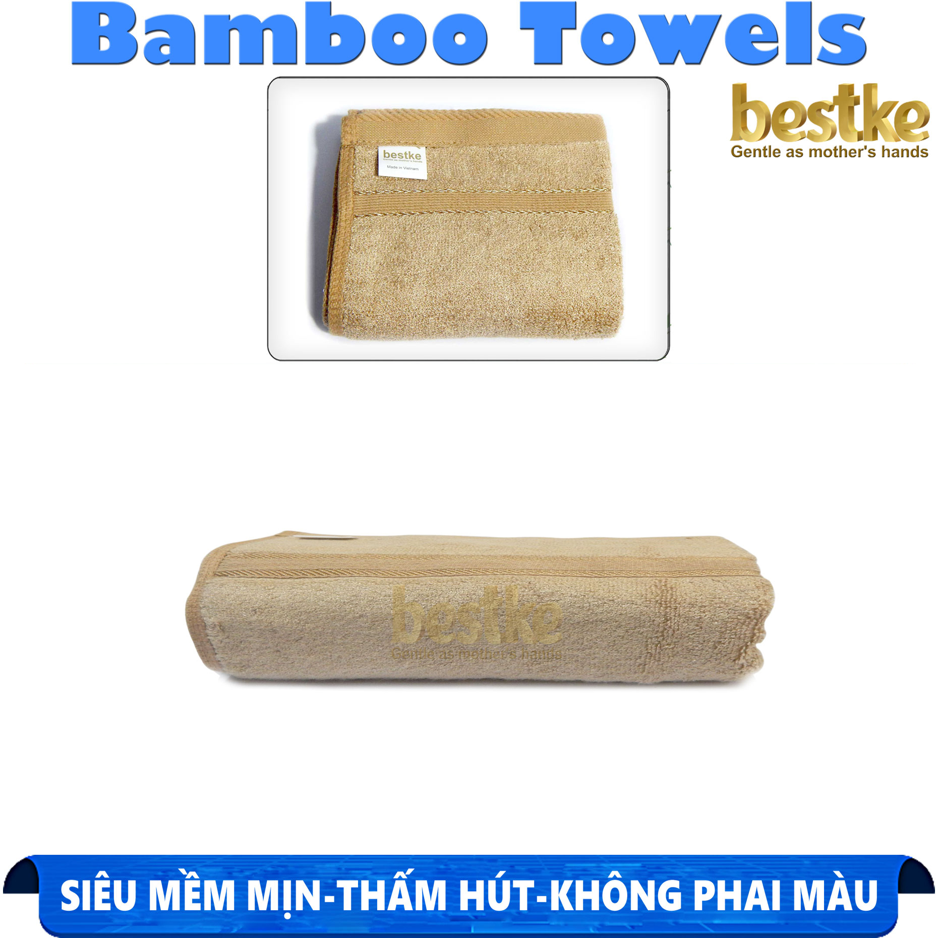 Khăn sợi tre, khăn mặt bamboo bestke