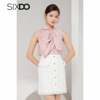 Chân váy tweed trắng SIXDO (White Mini Tweed Skirt)