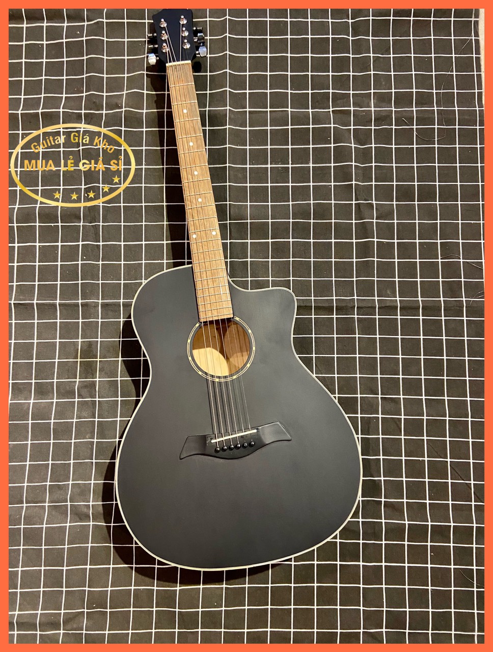 Đàn Guitar acoustic Gỗ Thịt Nguyên Tấm có ty giá sỉ cho người mới chơi GK-02