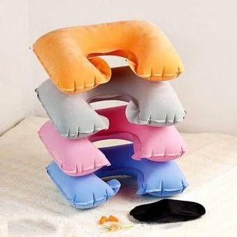 Set 3 món túi ngủ du lịch - Gối, bịt mắt, bịt tai