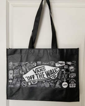 Túi Tote Vans off The Wall Shopping Tote Bag Reusable Black White Checker  18in x 6,25in x 13"