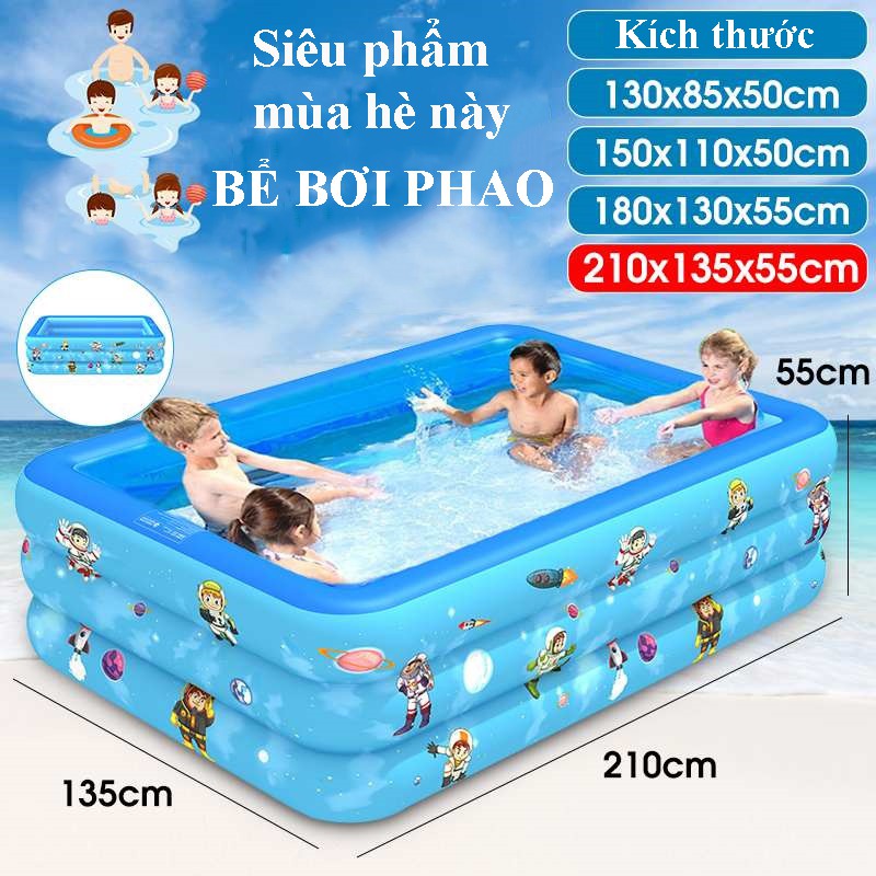 Bể bơi phao cho bé, bể bơi phao dày các loại size, hồ bơi phao cho bé 2023