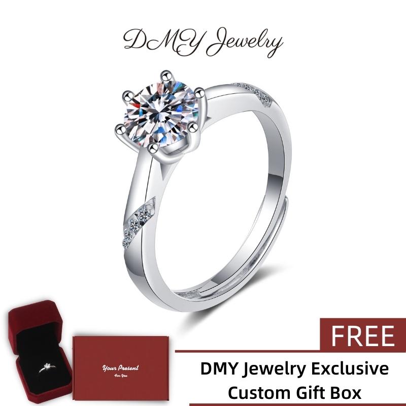 DMY Jewelry Diamond Ring For Women/Moisanite Ring/Moissanite Diamond Ring/Moissanite Jewelry/Woman Jewellery Ring/925 Silver Ring/Silver Ring Women/Moissanite Ring Gra/Moissanite Ring 0.5 Caret/2CT Moissanite Ring  Engagement Ring/Galaxy Shining