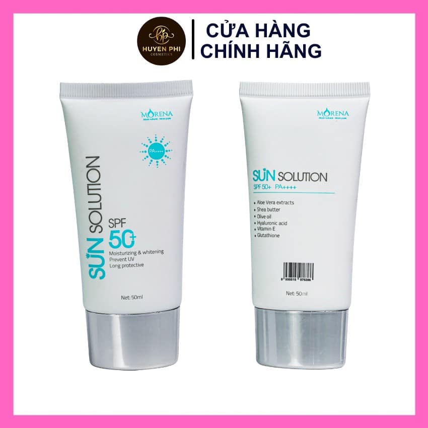 Kem Chống Nắng Morena Huyền Phi chỉ số chống nắng SPF50+ PA++++ Chống Nắng Siêu Đỉnh, Nâng Tone, Thẩm thấu nhanh không bết rít