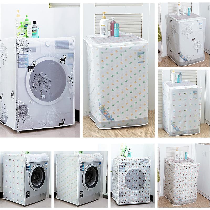 Áo trùm máy giặt, máy sấy cửa trên cửa ngang họa tiết mới máy 9kg