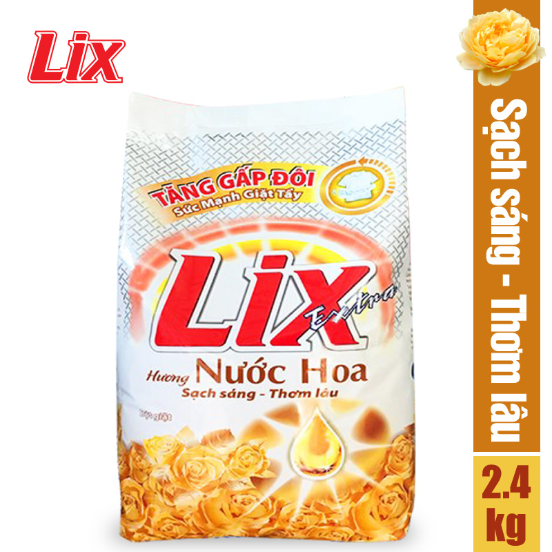 Bột giặt lix extra hương nước hoa 2.4kg eh030