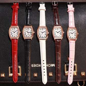 Đồng hồ thời trang nữ DZG mặt vuông dây da CSC547