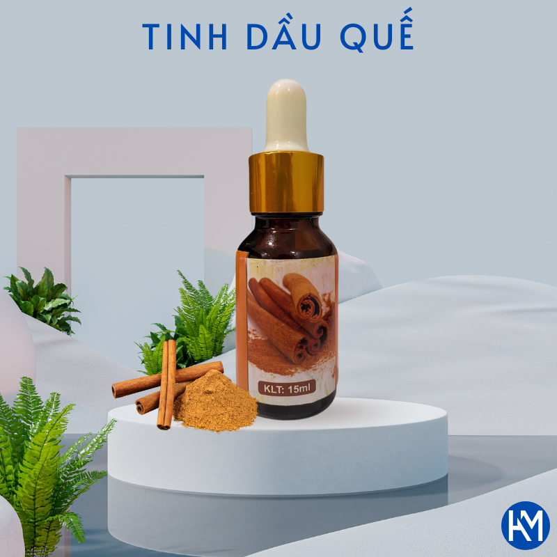 Tinh dầu thiên nhiên quế humi store nguyên chất 100%, tinh dầu giúp làm thơm phòng, thư giãn, lọ 15ml