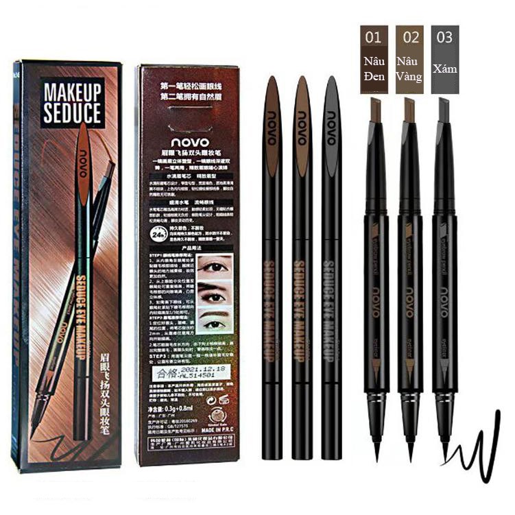 Chì kẻ mày 2in1 novo makeup seduce