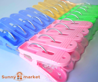 Vỉ 30 Kẹp phơi quần áo nhựa cứng loại nhỏ bền đẹp chịu lực tốt giữ chặt quần áo khi phơi