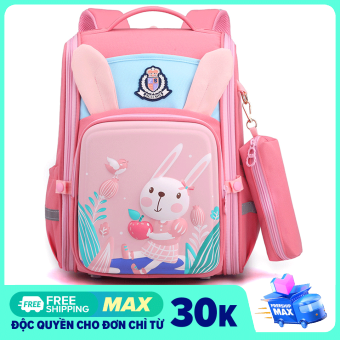 Balo CAO CẤP cho bé yêu cấp 1, từ lớp 2- lớp 7 ba lô học sinh tiểu học quà tặng dành cho con yêu đi học - cặp sách 3D cho bé trai gái hình thỏ