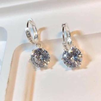 BÔNG TAI ĐÁ TRÒN VÒNG NHẪN MÃ BT0075235 - Chuyên sỉ trang sức bạc, cam kết giá tốt kèm bảo hành