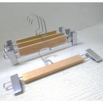 Kẹp gỗ treo quần áo - váy bằng gỗ cao cấp màu vàng dành cho shop nam - nữ, kích thước kẹp dài 30cm